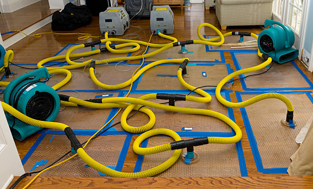 Professional Flood Damage Restoration technician working in Jacksontown, OH